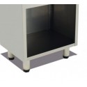 Mesa soporte de acero inoxidable 345x400x600mm para planchas y cocinas.
